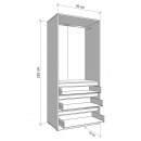 ΝΤΟΥΛΑΠΑ CORBETT 2K3F h211 CASHMERE/ΜΑΥΡΟ ΜΑΤ ΧΡΩΜΑ 93x55x211εκ