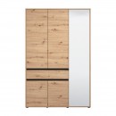 ΝΤΟΥΛΑΠΑ CORBETT 3K1F1O h211 ARTISAN OAK/ΜΑΥΡΟ ΜΑΤ ΧΡΩΜΑ 138x55x211εκ