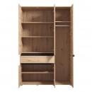 ΝΤΟΥΛΑΠΑ CORBETT 3K1F1O h211 ARTISAN OAK/ΜΑΥΡΟ ΜΑΤ ΧΡΩΜΑ 138x55x211εκ