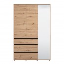 ΝΤΟΥΛΑΠΑ CORBETT 3K3F1O h211 ARTISAN/ΜΑΥΡΟ ΜΑΤ ΧΡΩΜΑ 138x55x211εκ