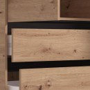 ΝΤΟΥΛΑΠΑ CORBETT 3K3F1O h211 ARTISAN/ΜΑΥΡΟ ΜΑΤ ΧΡΩΜΑ 138x55x211εκ
