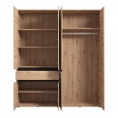 ΝΤΟΥΛΑΠΑ CORBETT 4K1F1O h211 ARTISAN OAK/ΜΑΥΡΟ ΜΑΤ ΧΡΩΜΑ 183x55x211εκ