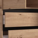 ΝΤΟΥΛΑΠΑ CORBETT 4K3F1O h211 ARTISAN OAK/ΜΑΥΡΟ ΜΑΤ ΧΡΩΜΑ 183x55x211εκ