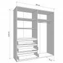ΝΤΟΥΛΑΠΑ CORBETT 4K3F1O h211 ARTISAN OAK/ΜΑΥΡΟ ΜΑΤ ΧΡΩΜΑ 183x55x211εκ