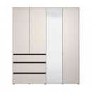 ΝΤΟΥΛΑΠΑ CORBETT 4K3F1O h211 CASHMERE/ΜΑΥΡΟ ΜΑΤ ΧΡΩΜΑ 183x55x211εκ