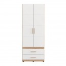 ΝΤΟΥΛΑΠΑ DILLON 2K2F h207 ARTISAN OAK-ΛΕΥΚΟ 79x52x208εκ