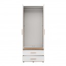 ΝΤΟΥΛΑΠΑ DILLON 2K2F h207 ARTISAN OAK-ΛΕΥΚΟ 79x52x208εκ