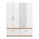 ΝΤΟΥΛΑΠΑ DILLON 4K2F1O h207 ARTISAN OAK-ΛΕΥΚΟ 155x52x208εκ