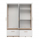ΝΤΟΥΛΑΠΑ DILLON 4K2F1O h207 ARTISAN OAK-ΛΕΥΚΟ 155x52x208εκ