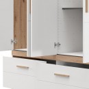 ΝΤΟΥΛΑΠΑ DILLON 4K2F1O h207 ARTISAN OAK-ΛΕΥΚΟ 155x52x208εκ