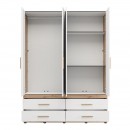ΝΤΟΥΛΑΠΑ DILLON 4K4F1O h207 ARTISAN OAK-ΛΕΥΚΟ 155x52x208εκ