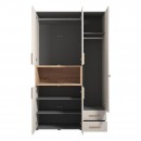 ΝΤΟΥΛΑΠΑ DONALD 3K2F1O h227 CASHMERE/ARTISAN OAK ΧΡΩΜΑ 135x57x227εκ