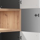 ΝΤΟΥΛΑΠΑ DONALD 3K2F1O h227 ΛΕΥΚΟ/ARTISAN OAK ΧΡΩΜΑ 135x57x227εκ