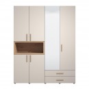 ΝΤΟΥΛΑΠΑ DONALD 4K2F1O h227 CASHEMERE/ARTISAN OAK ΧΡΩΜΑ 179x57x227εκ