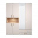 ΝΤΟΥΛΑΠΑ DONALD 4K2F1O h227 CASHEMERE/ARTISAN OAK ΧΡΩΜΑ 179x57x227εκ