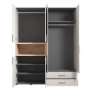 ΝΤΟΥΛΑΠΑ DONALD 4K2F1O h227 CASHEMERE/ARTISAN OAK ΧΡΩΜΑ 179x57x227εκ