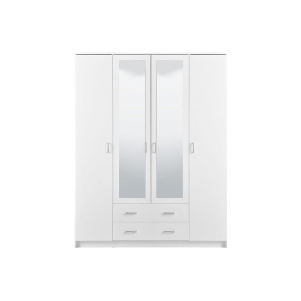 ΝΤΟΥΛΑΠΑ HANA 4K2F2O ΛΕΥΚΟ 160x52x205εκ