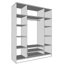 ΝΤΟΥΛΑΠΑ HANA 4K2F2O ΛΕΥΚΟ 160x52x205εκ