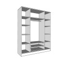 ΝΤΟΥΛΑΠΑ HANA 4K2F2O SONOMA 160x52x205εκ