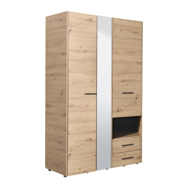 ΝΤΟΥΛΑΠΑ LEON 3K2FO ΜΕ ΚΑΘΡΕΦΤΗ ARTISAN OAK 127.5x55x205.5εκ