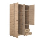 ΝΤΟΥΛΑΠΑ LEON 3K2FO ΜΕ ΚΑΘΡΕΦΤΗ ARTISAN OAK 127.5x55x205.5εκ