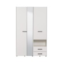 ΝΤΟΥΛΑΠΑ LEON 3K2FO ΜΕ ΚΑΘΡΕΦΤΗ ΛΕΥΚΟ ΧΡΩΜΑ 127.5x55x205.5εκ