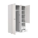 ΝΤΟΥΛΑΠΑ LEON 3K2FO ΜΕ ΚΑΘΡΕΦΤΗ ΛΕΥΚΟ ΧΡΩΜΑ 127.5x55x205.5εκ
