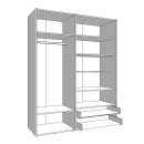 ΝΤΟΥΛΑΠΑ LEON 4K2FO ARTISAN OAK 161x55x205.εκ