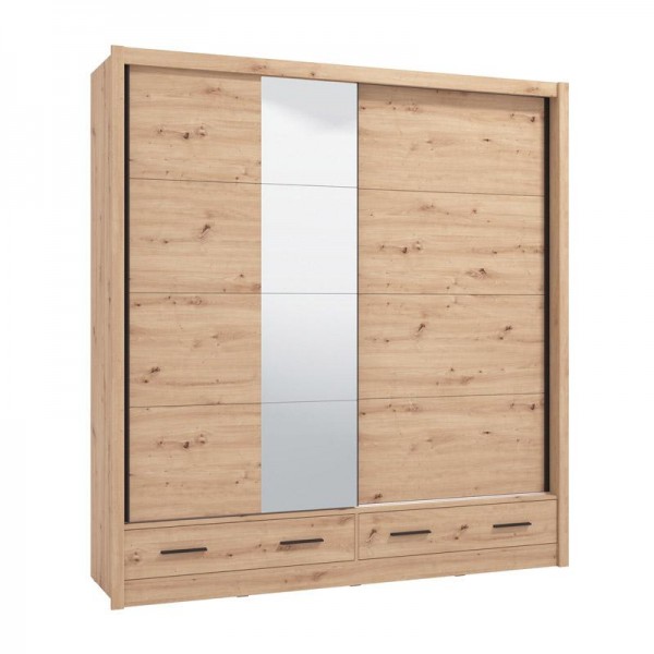 ΝΤΟΥΛΑΠΑ ΜΕ ΚΑΘΡΕΦΤΗ ALBI PLUS 205 2F OG ARTISAN OAK ΧΡΩΜΑ 205x60x216εκ