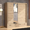 ΝΤΟΥΛΑΠΑ ΜΕ ΚΑΘΡΕΦΤΗ ALBI PLUS 205 2F OG ARTISAN OAK ΧΡΩΜΑ 205x60x216εκ