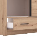 ΝΤΟΥΛΑΠΑ ΜΕ ΚΑΘΡΕΦΤΗ ALBI PLUS 205 2F OG ARTISAN OAK ΧΡΩΜΑ 205x60x216εκ