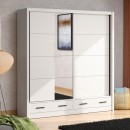 ΝΤΟΥΛΑΠΑ ΜΕ ΚΑΘΡΕΦΤΗ ALBI PLUS 205 2F OG CASHMERE ΧΡΩΜΑ 205x60x216εκ