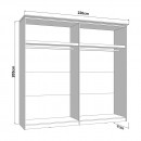 ΝΤΟΥΛΑΠΑ ΜΕ ΚΑΘΡΕΦΤΗ LAMBETH 220 OG h205 CASHMERE-ARTISAN OAK ΧΡΩΜΑ 220x62x205εκ