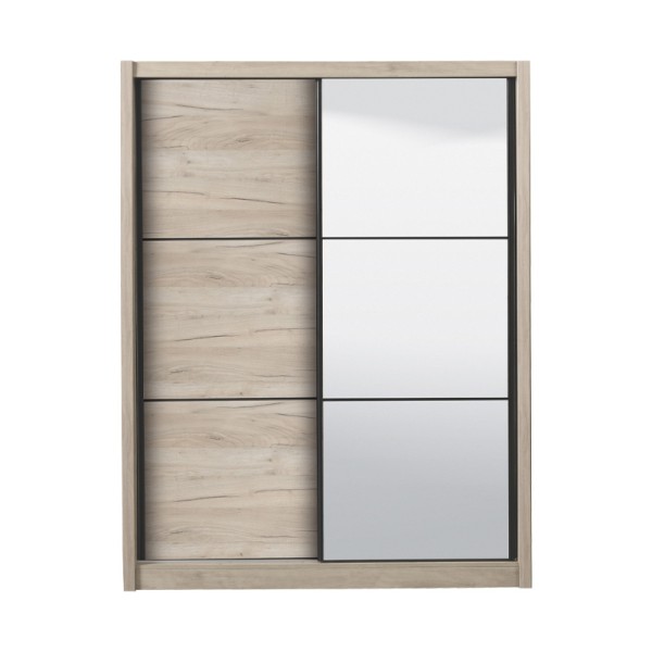 ΝΤΟΥΛΑΠΑ NAVARA 165 ΜΕ ΚΑΘΡΕΦΤΗ GREY OAK 166x60x215,5εκ