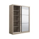 ΝΤΟΥΛΑΠΑ NAVARA 165 ΜΕ ΚΑΘΡΕΦΤΗ GREY OAK 166x60x215,5εκ