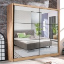 ΝΤΟΥΛΑΠΑ NAVARA ME ΚΑΘΡΕΦΤΗ 215 2 OG ARTISAN OAK 213x60x215,5εκ