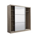 ΝΤΟΥΛΑΠΑ NAVARA ΜΕ ΚΑΘΡΕΦΤΗ 215 2 OG GREY OAK 213x60x215,5εκ