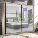 ΝΤΟΥΛΑΠΑ NAVARA ΜΕ ΚΑΘΡΕΦΤΗ 215 2 OG GREY OAK 213x60x215,5εκ