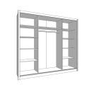 ΝΤΟΥΛΑΠΑ NAVARA ΜΕ ΚΑΘΡΕΦΤΗ 245 OG ARTISAN OAK 242x60x215,5εκ