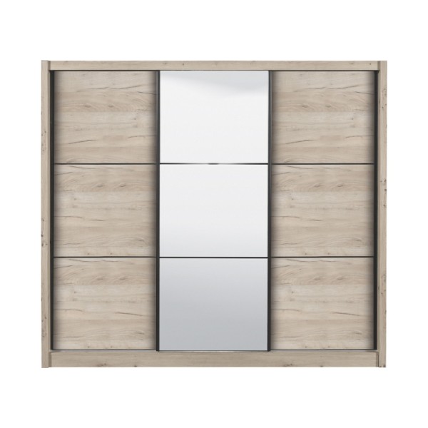 ΝΤΟΥΛΑΠΑ NAVARA ΜΕ ΚΑΘΡΕΦΤΗ 245 OG GREY OAK 242x60x215,5εκ