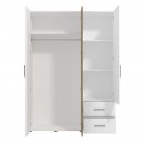 ΝΤΟΥΛΑΠΑ PARNAS 3K2FO III ARTISAN OAK-ΛΕΥΚΟ 149x54x208εκ