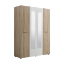 ΝΤΟΥΛΑΠΑ RITMO ΜΕ ΚΑΘΡΕΦΤΗ 4Κ2Ο SONOMA 148.5x52x200εκ