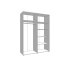 ΝΤΟΥΛΑΠΑ RITMO ΜΕ ΚΑΘΡΕΦΤΗ 4Κ2Ο SONOMA 148.5x52x200εκ