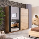 ΝΤΟΥΛΑΠΑ SARDINIA 220 OG ARTISAN OAK / ΜΑΥΡΟ 217x62.5x210εκ