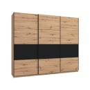 ΝΤΟΥΛΑΠΑ SARDINIA 270 ARTISAN OAK / ΜΑΥΡΟ 262.5x65.5x224εκ