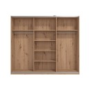 ΝΤΟΥΛΑΠΑ SARDINIA 270 ARTISAN OAK / ΜΑΥΡΟ 262.5x65.5x224εκ