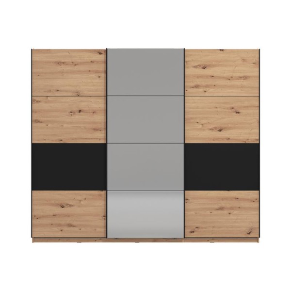 ΝΤΟΥΛΑΠΑ SARDINIA 270 OG ΜΕ ΚΑΘΡΕΦΤΗ ARTISAN OAK / ΜΑΥΡΟ 262.5x65.5x224εκ