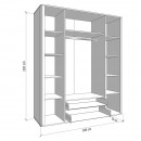 ΝΤΟΥΛΑΠΑ SERDICA 4K2F2O h211 CASHMERE ΧΡΩΜΑ 180x57x211εκ