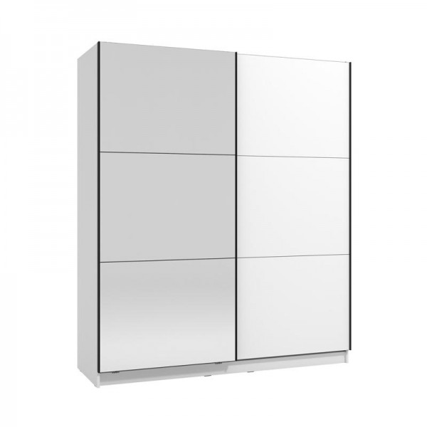 ΝΤΟΥΛΑΠΑ SIERRA 180 ΜΕ ΚΑΘΡΕΦΤΗ ΛΕΥΚΟ 180x62.5x210εκ