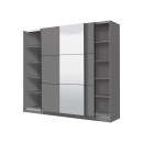ΝΤΟΥΛΑΠΑ SIERRA 240 ΜΕ ΚΑΘΡΕΦΤΗ ΓΚΡΙ ΧΡΩΜΑ 236.5x62.5x210εκ